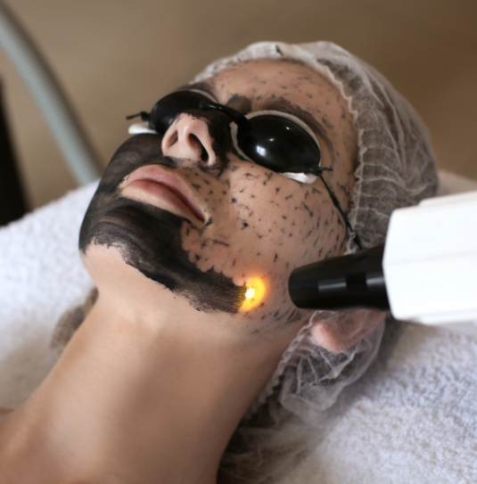 laser treatment ongoing