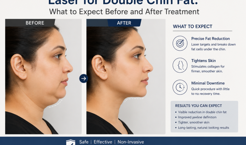 Laser for double chin fat