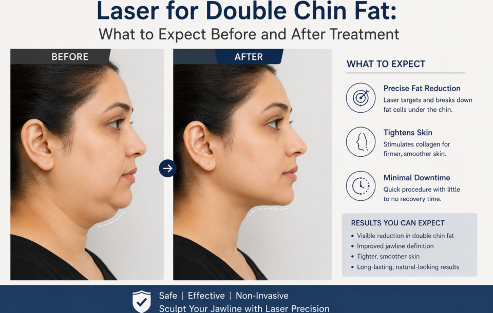 Laser for double chin fat