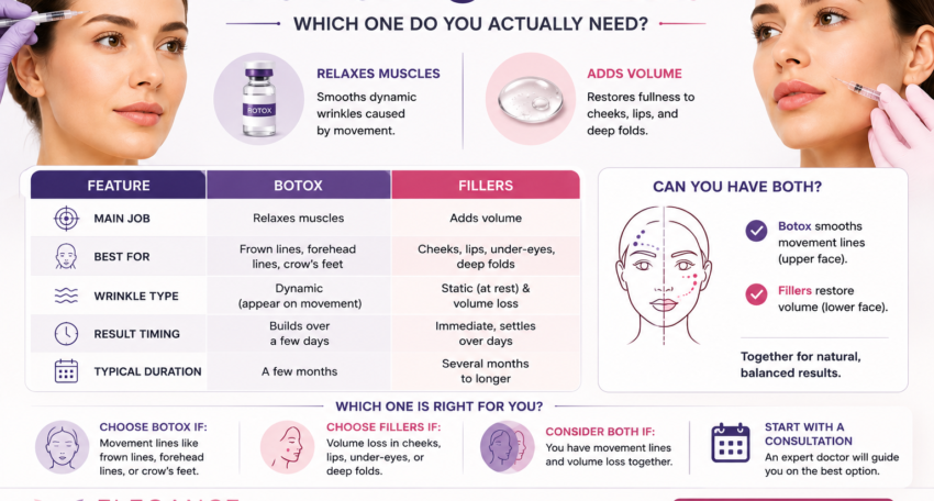 Difference between Botox vs Fillers