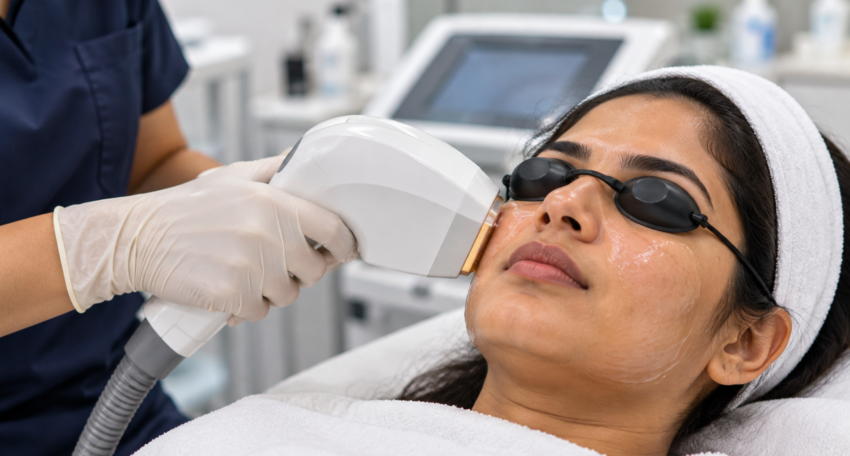 IPL Facial Treatment in a Modern Clinic