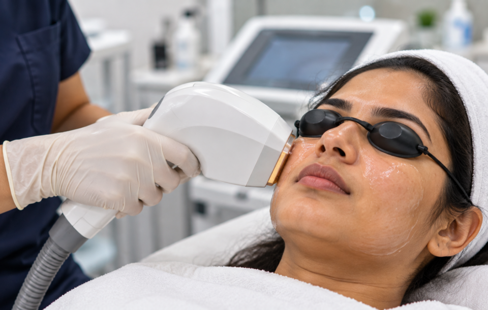 IPL Facial Treatment in a Modern Clinic