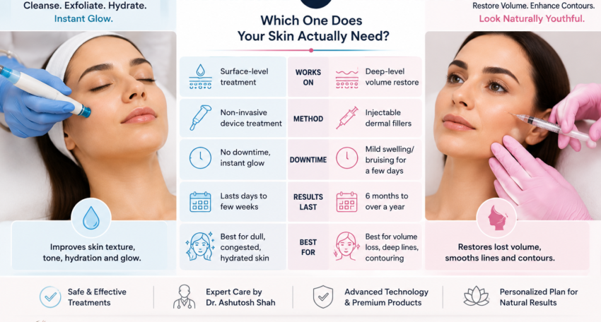HydraFacial vs Derma Fillers