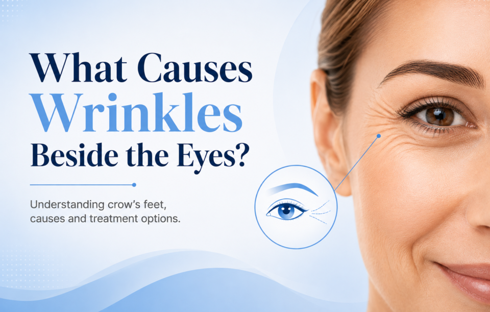 wrinkles beside eyes