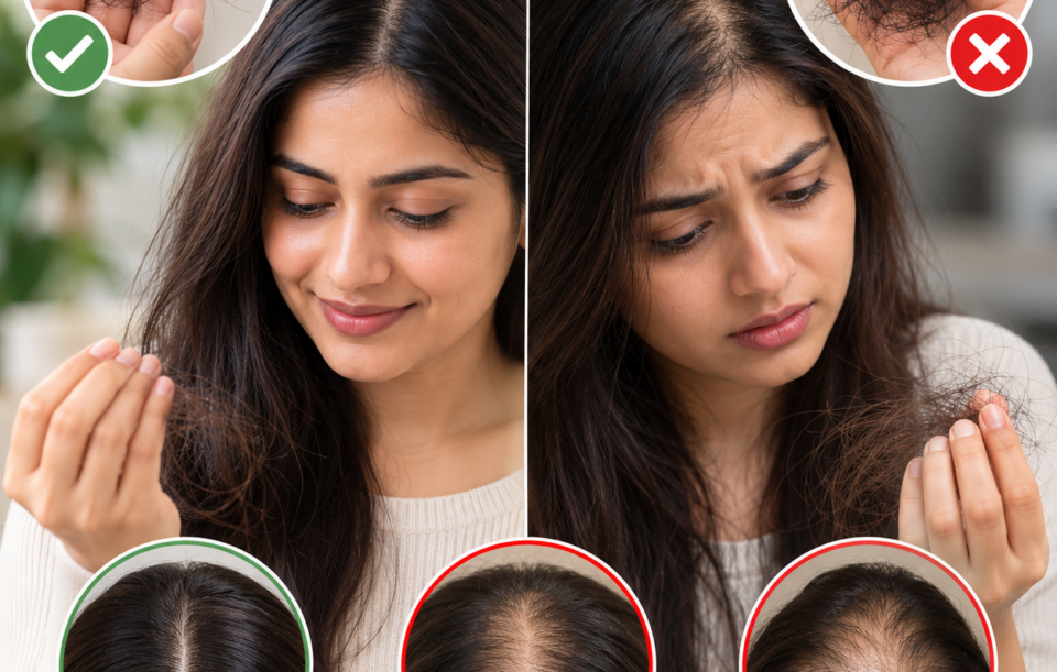 How Much Hair Fall Is Normal Treatment of hair fall in surat