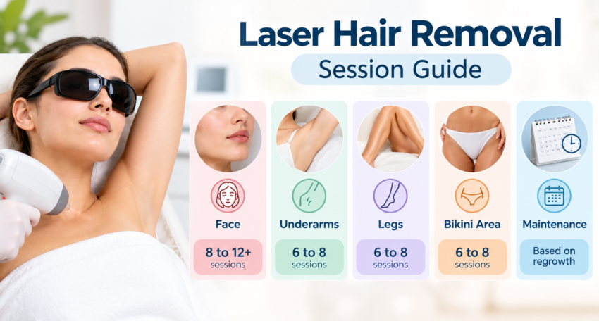 how many laser hair removal sessions are needed